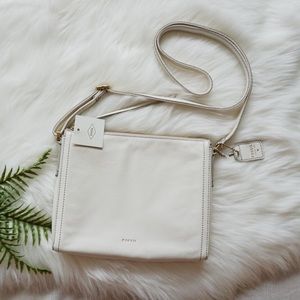 NEW Fossil Emma Crossbody White Coconut